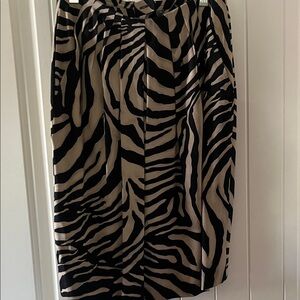 Dana Buchman Black and Tan Zebra Pencil Skirt
